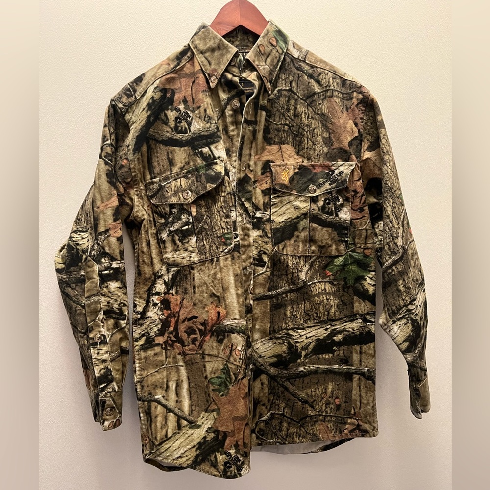 Browning Long Sleeve Heavy Flannel Mens Shirt Size Large